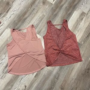 Lot of three pink workout tops
